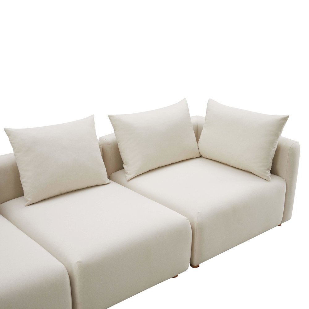 Hangover Cream Performance Linen Sofa. Picture 4