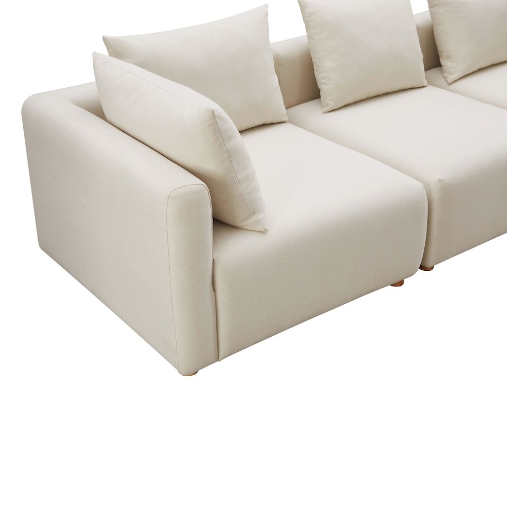 Hangover Cream Performance Linen Sofa. Picture 6
