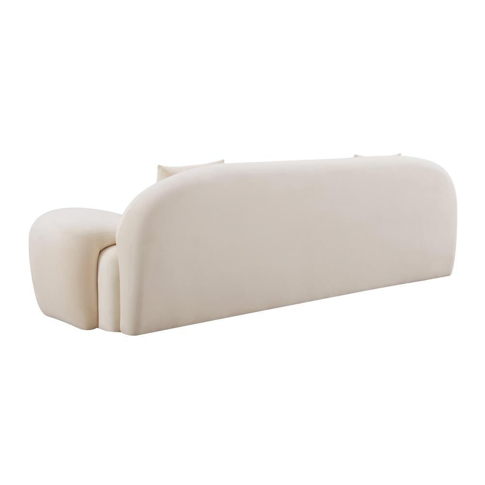 Allegra Cream Velvet Sofa. Picture 3