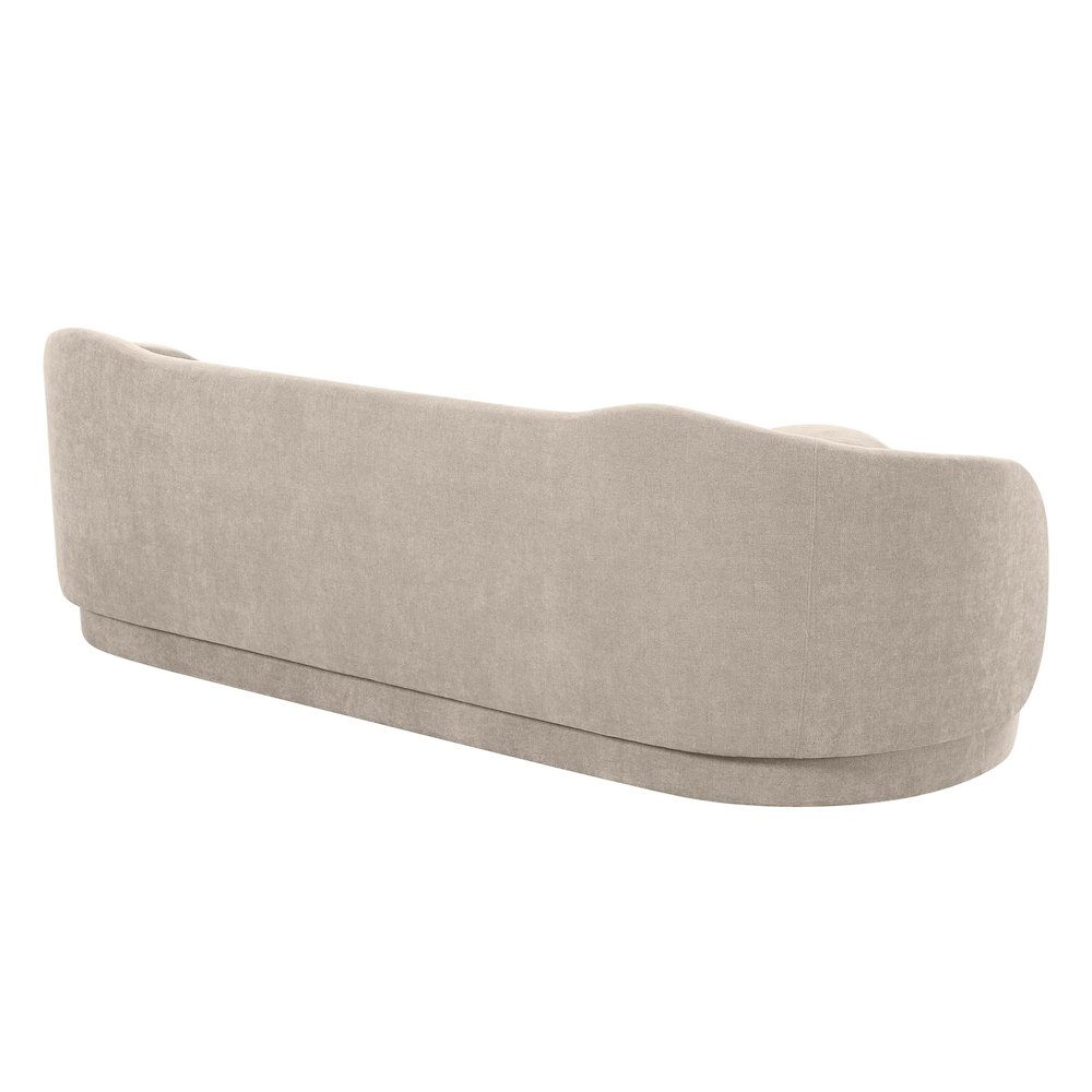 Circe Taupe Textured Velvet Sofa. Picture 5
