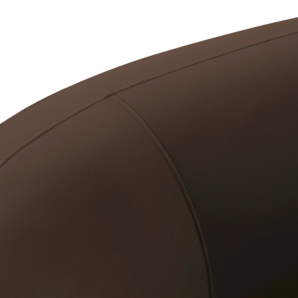 Kendall Chocolate Brown Velvet 120 Inch Sofa. Picture 5