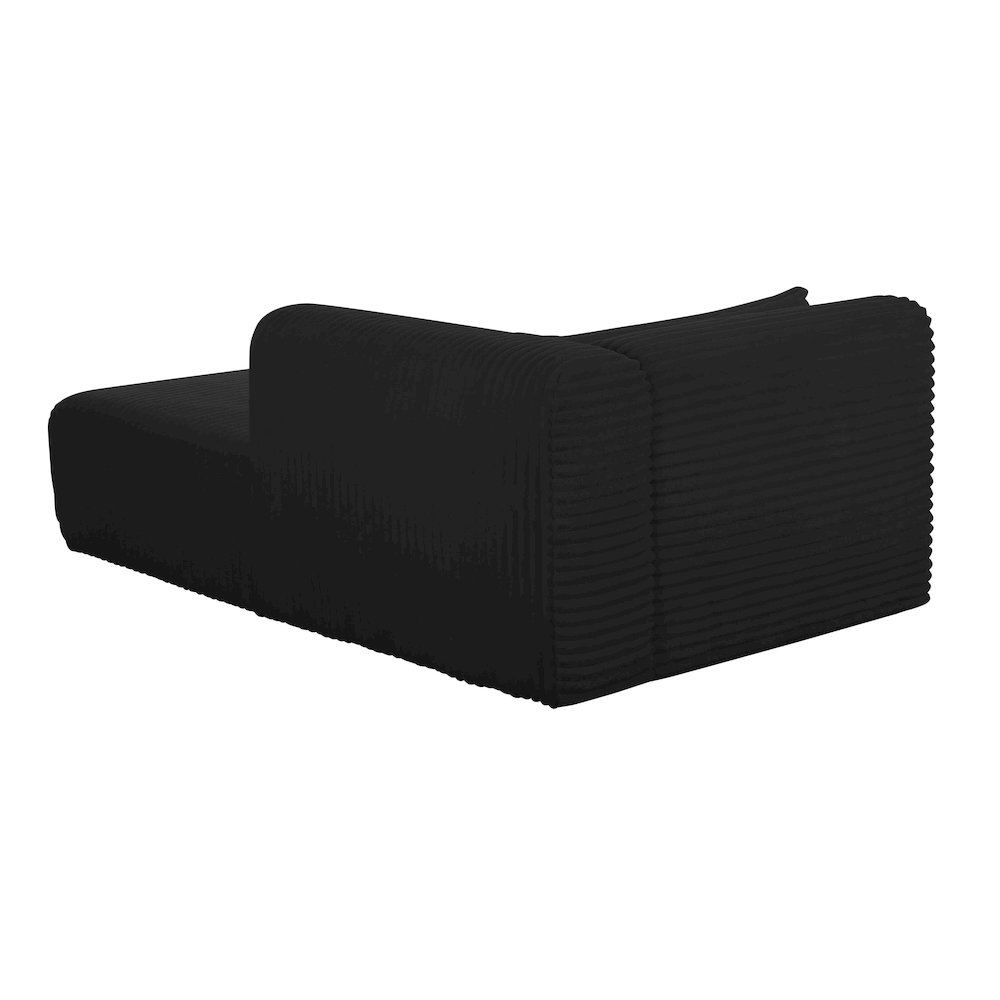 Tarra Fluffy Oversized Black Corduroy Modular RAF Chaise. Picture 6