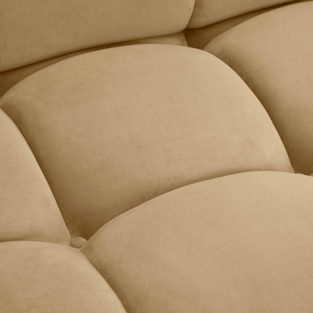 Calliope Cafe Au Lait Performance Velvet Modular Loveseat. Picture 5