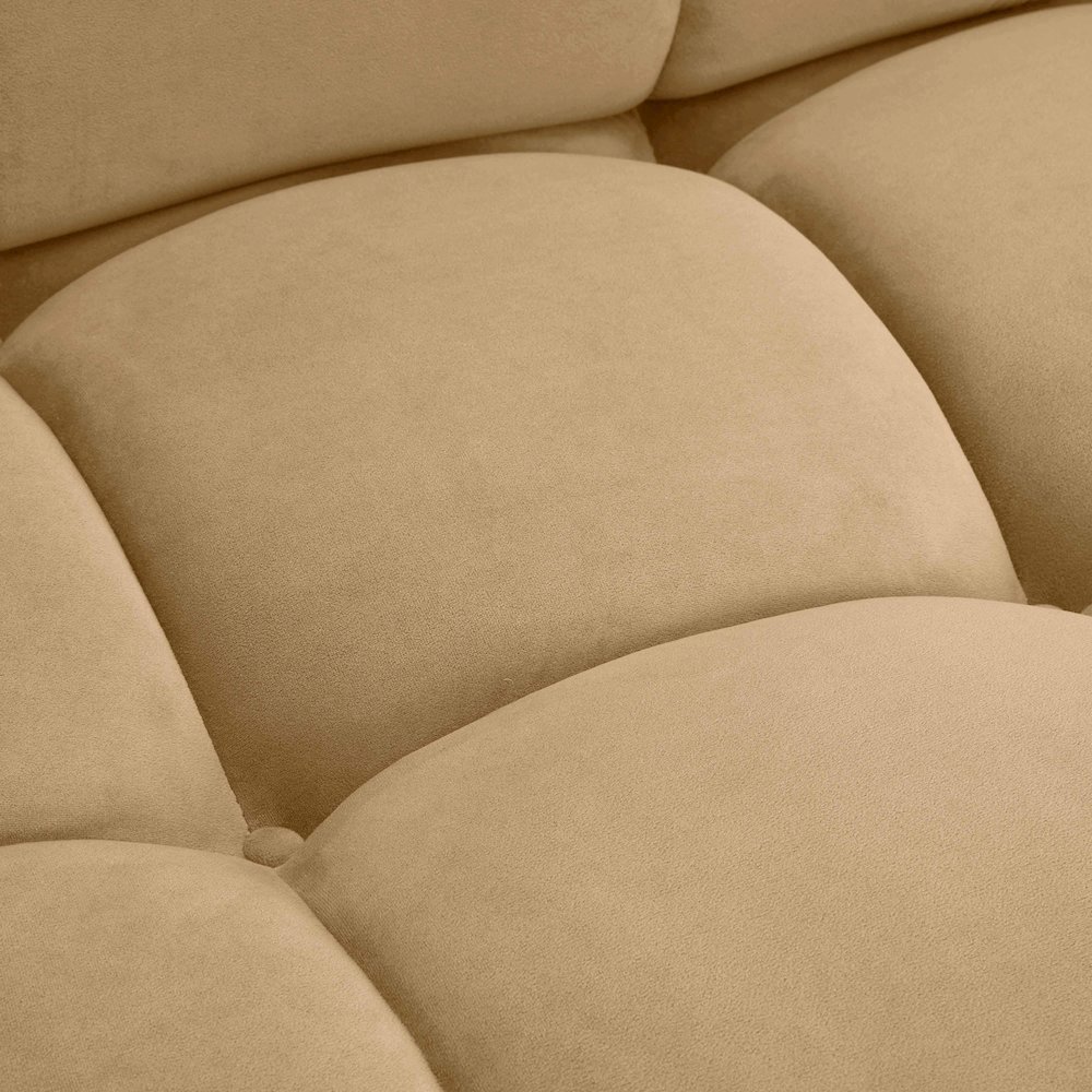 Calliope Cafe Au Lait Performance Velvet Modular Sofa. Picture 5