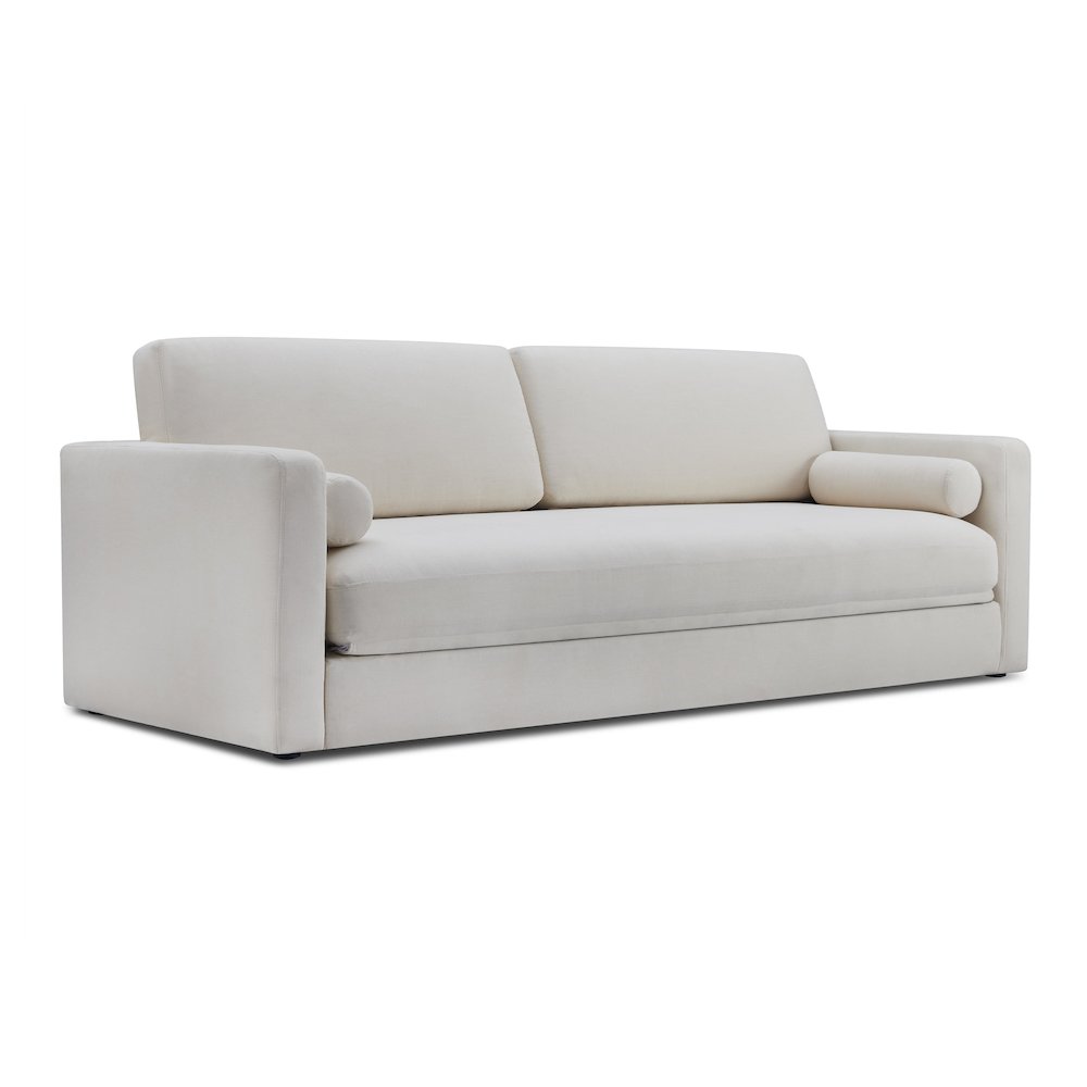 Ryan Cream Upcycled Linen Sofa Bed. Picture 1