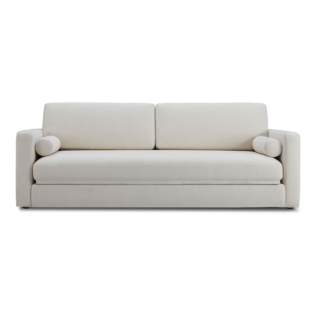 Ryan Cream Upcycled Linen Sofa Bed. Picture 3