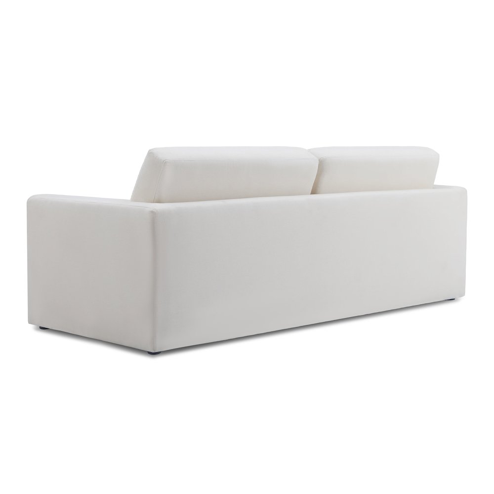 Ryan Cream Upcycled Linen Sofa Bed. Picture 4