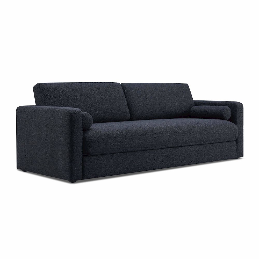 Ryan Black Boucle Sofa Bed. Picture 1