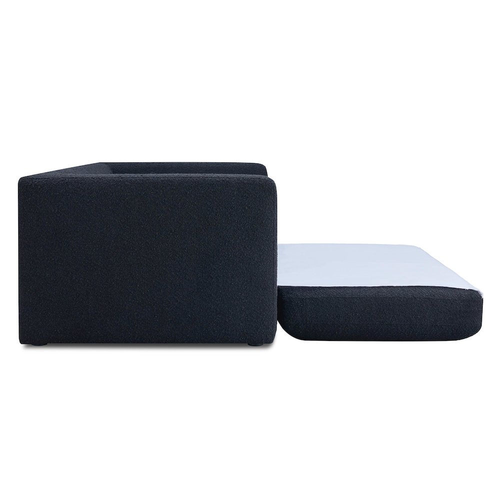 Ryan Black Boucle Sofa Bed. Picture 5