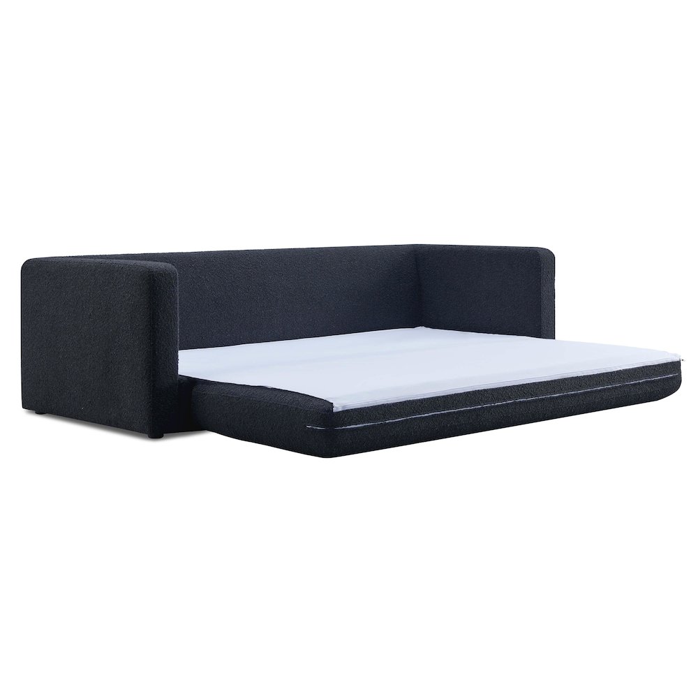Ryan Black Boucle Sofa Bed. Picture 7