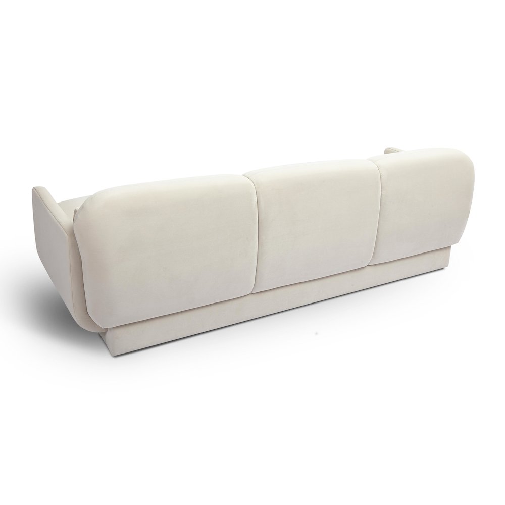 Azalea Cream Velvet Sofa. Picture 4