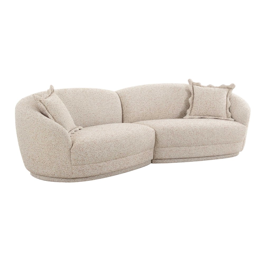 Marion Two-Tone Textured Boucle Sectional. Picture 1