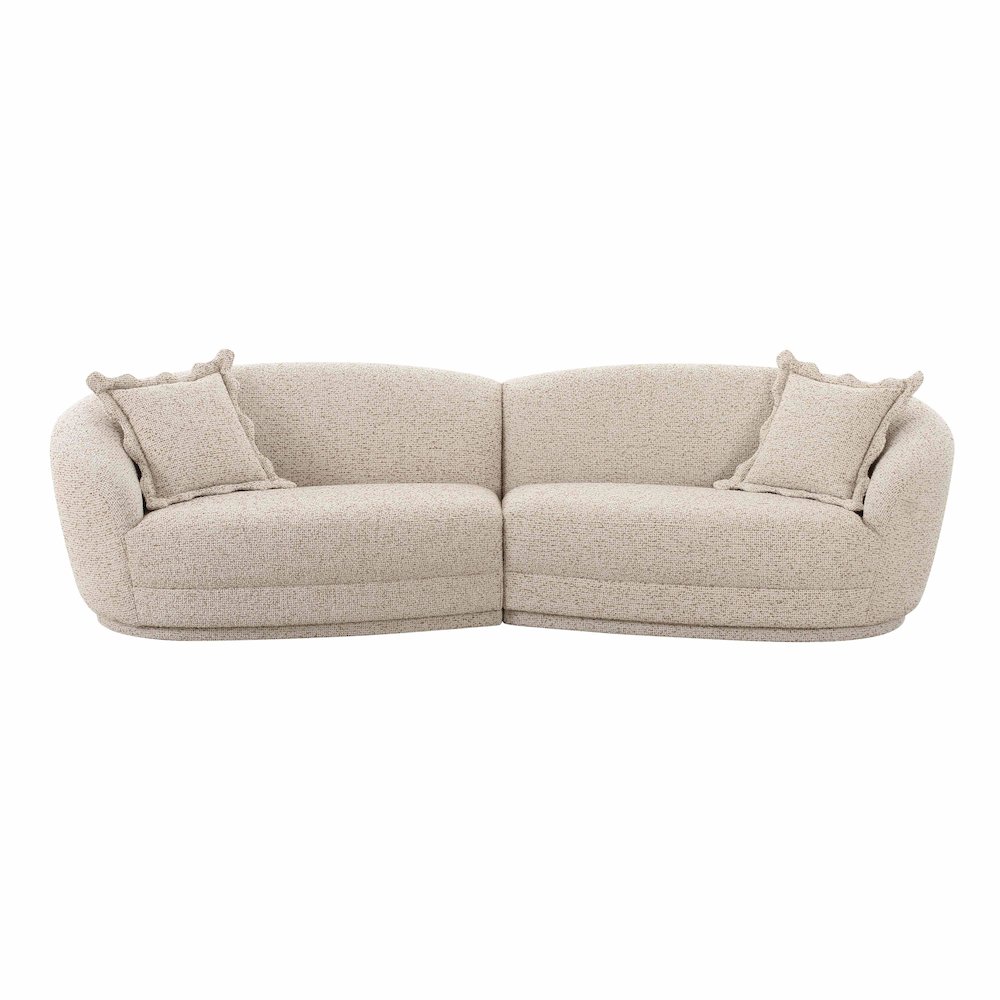 Marion Two-Tone Textured Boucle Sectional. Picture 3