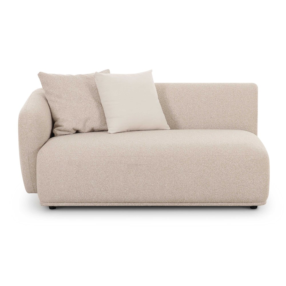 Sylvie Cream Boucle Left Arm 2-Seater Loveseat. Picture 1