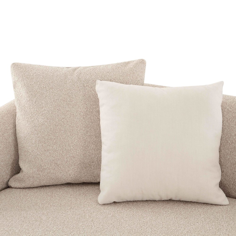 Sylvie Cream Boucle Left Arm 2-Seater Loveseat. Picture 4