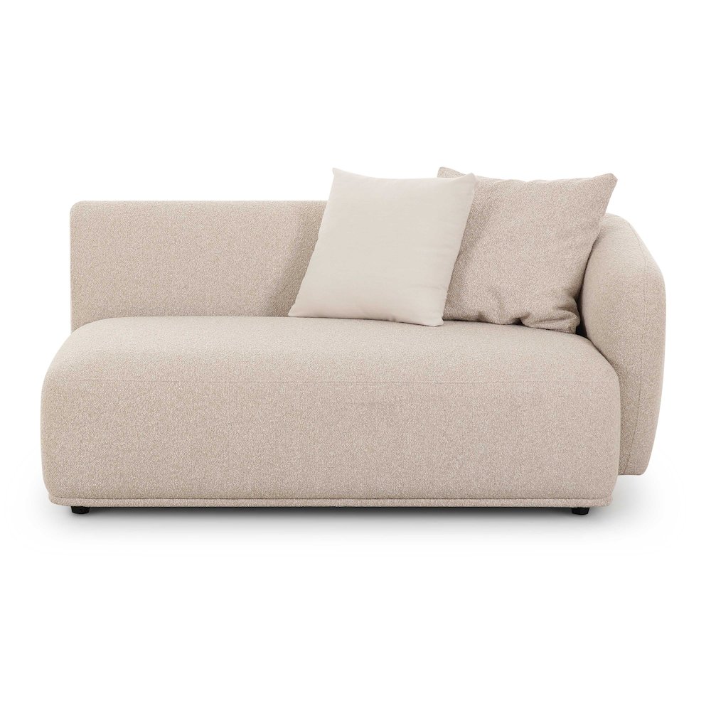 Sylvie Cream Boucle Right Arm 2-Seater Loveseat. Picture 1
