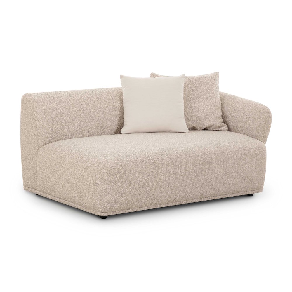 Sylvie Cream Boucle Right Arm 2-Seater Loveseat. Picture 2