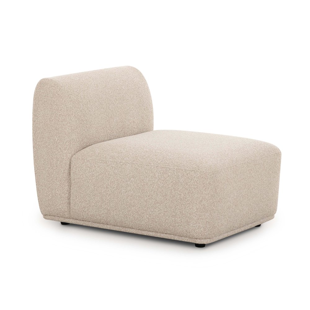 Sylvie Cream Boucle Armless 1-Seater. Picture 1