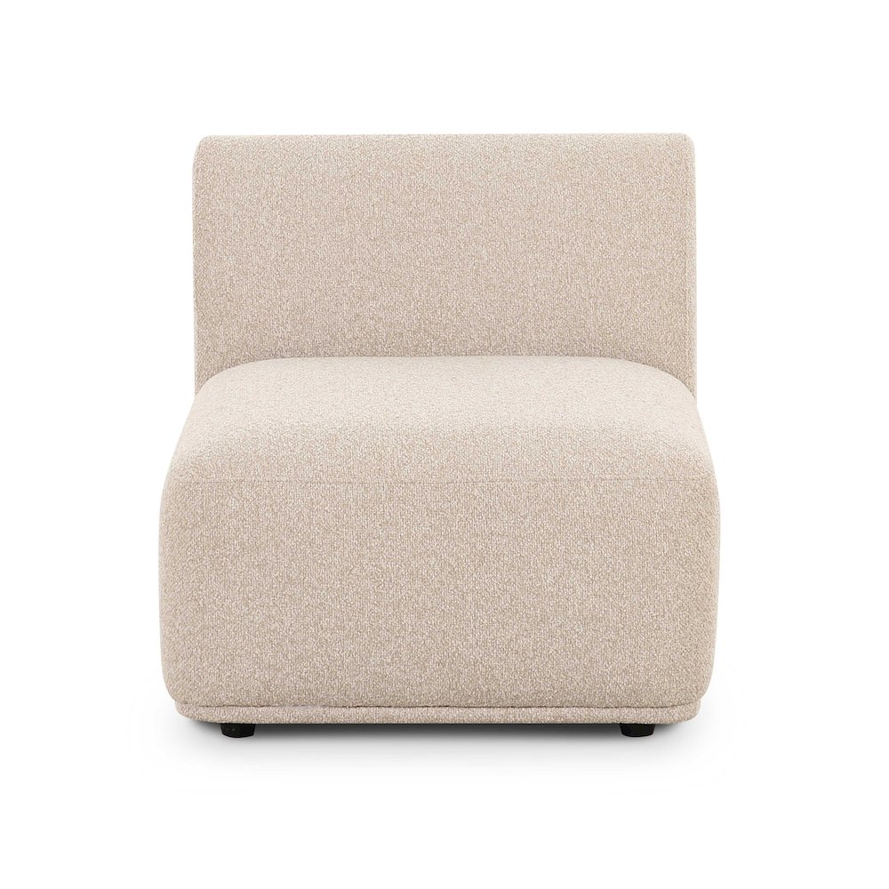 Sylvie Cream Boucle Armless 1-Seater. Picture 2
