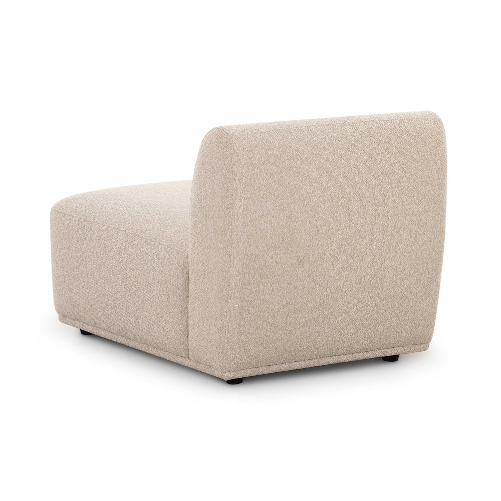 Sylvie Cream Boucle Armless 1-Seater. Picture 3