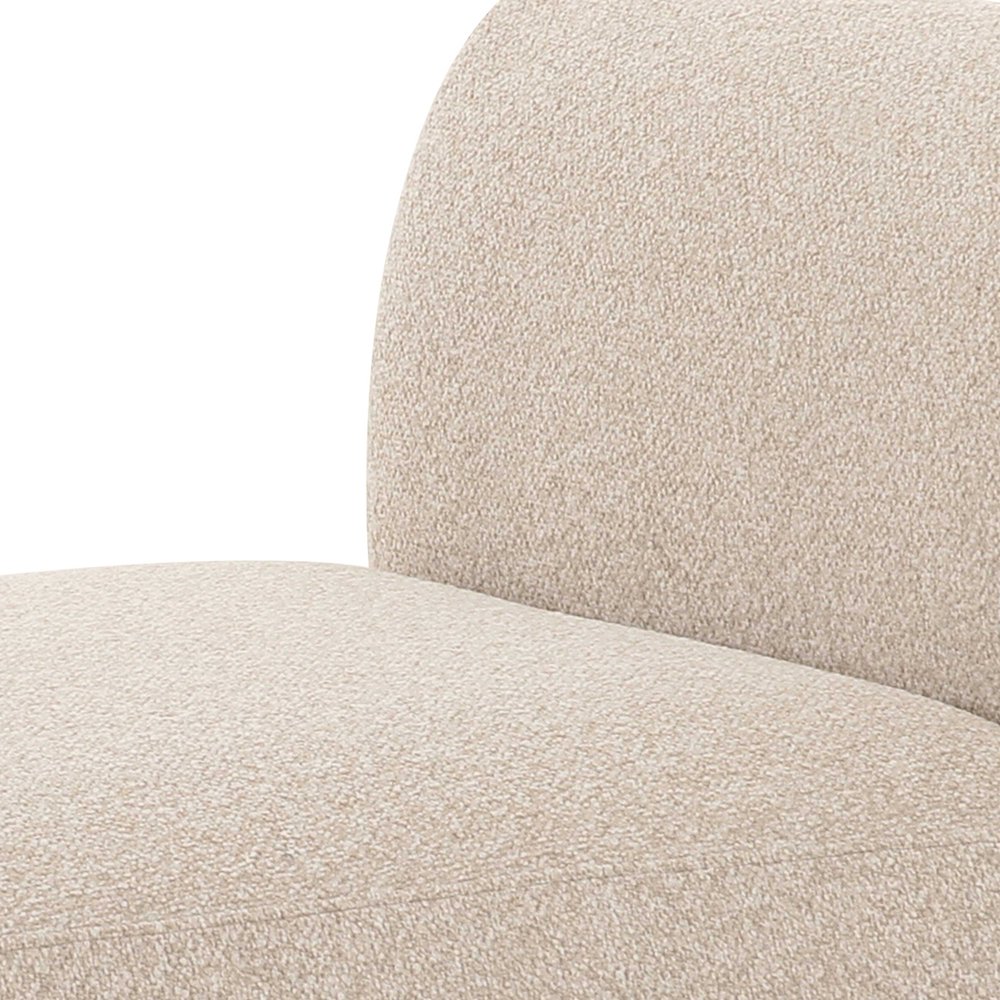 Sylvie Cream Boucle Armless 1-Seater. Picture 4