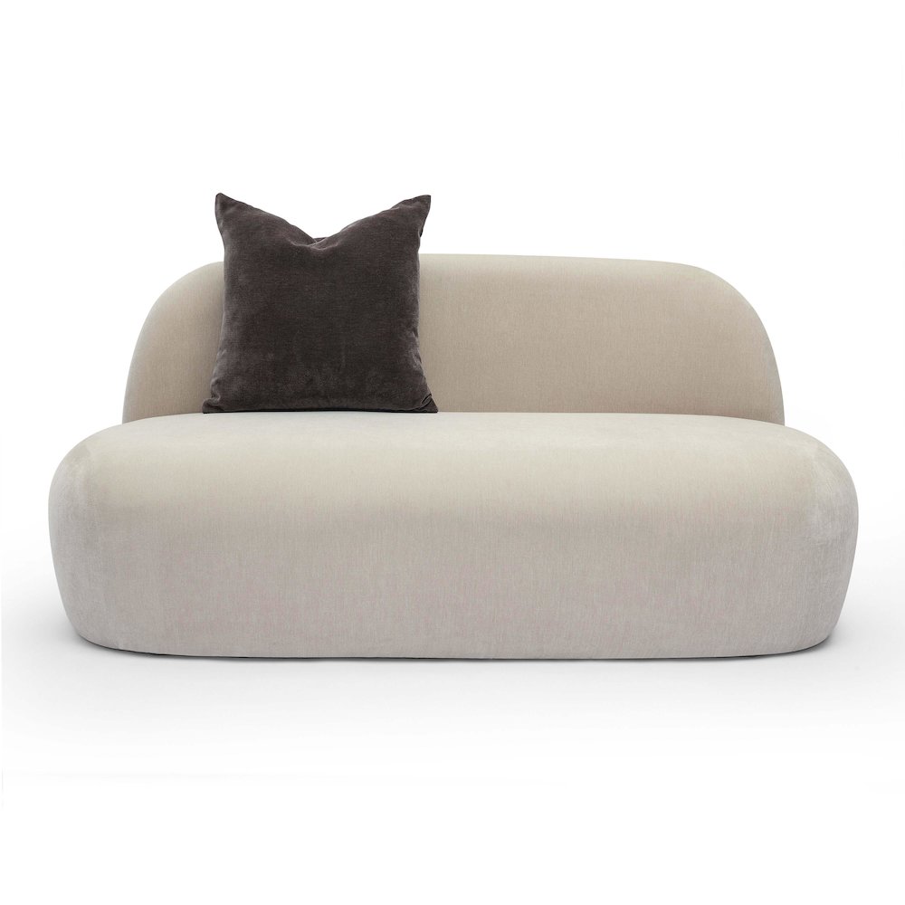 Carraway Taupe Upcycled Chenille Loveseat. Picture 1