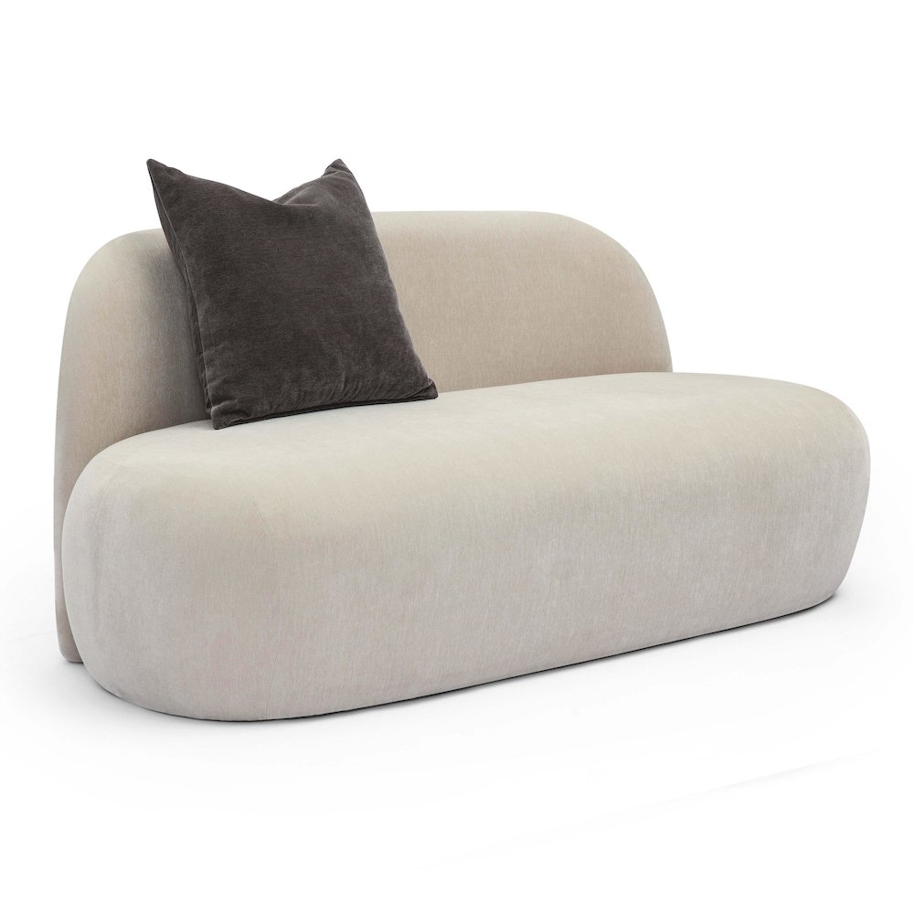 Carraway Taupe Upcycled Chenille Loveseat. Picture 3