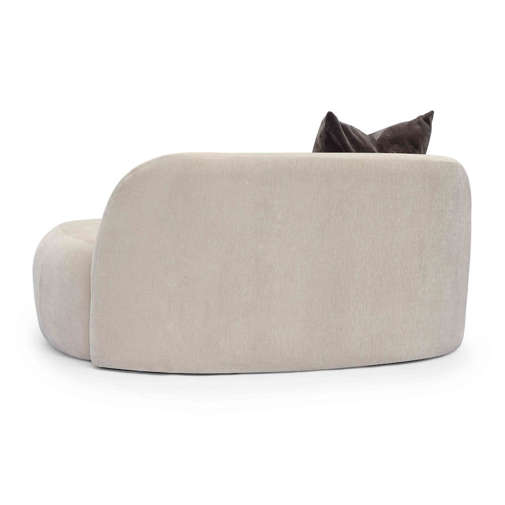 Carraway Taupe Upcycled Chenille Loveseat. Picture 4