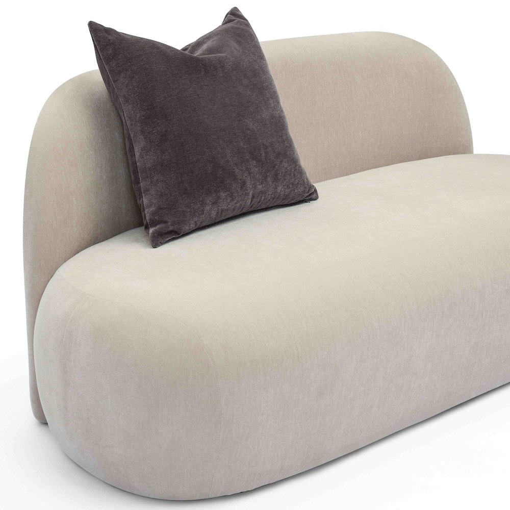 Carraway Taupe Upcycled Chenille Loveseat. Picture 5