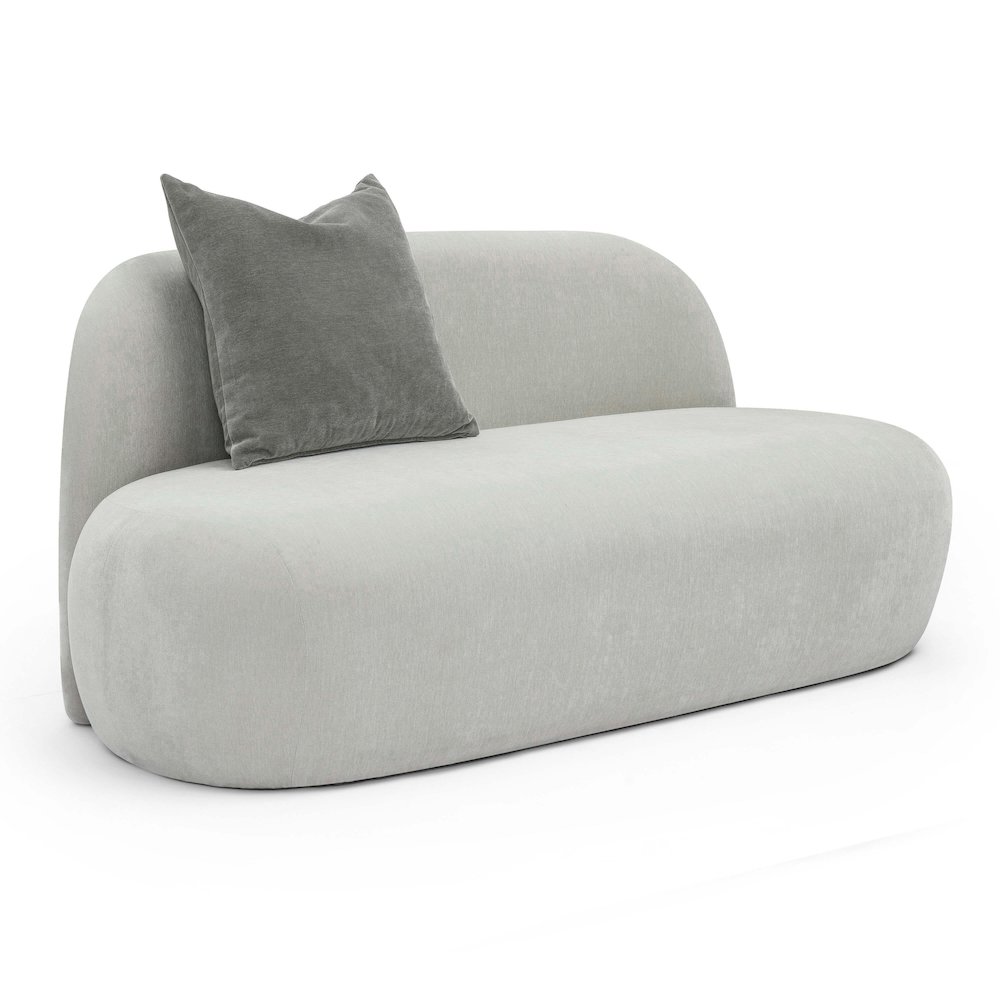 Carraway Grey Upcycled Chenille Loveseat. Picture 3