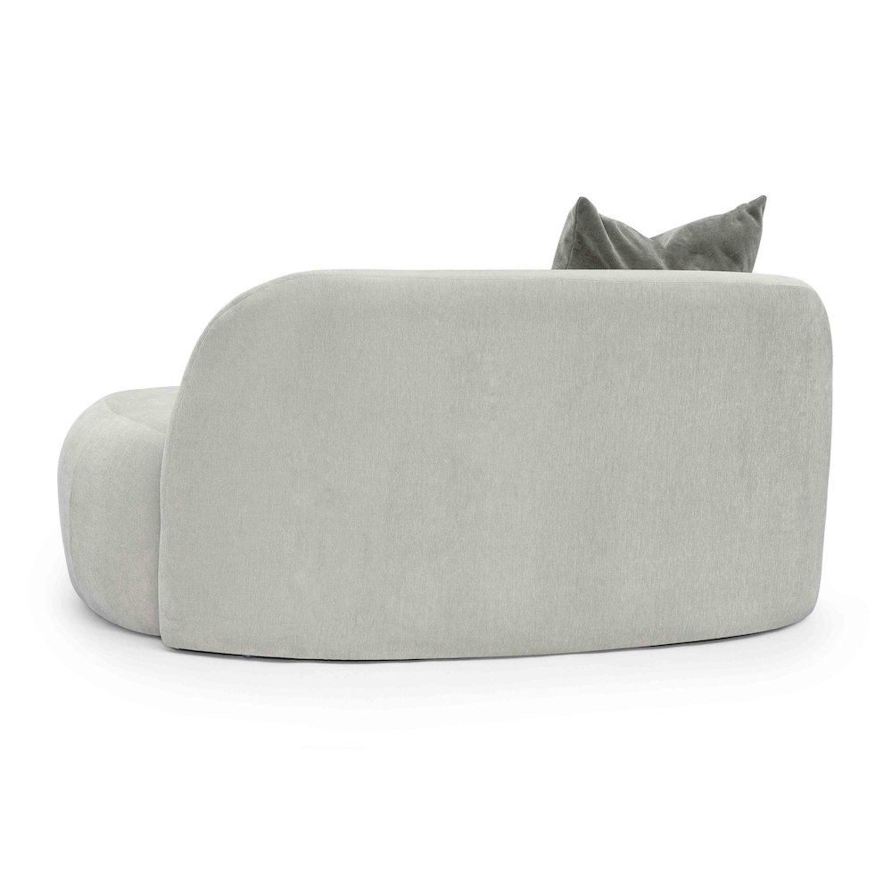 Carraway Grey Upcycled Chenille Loveseat. Picture 4