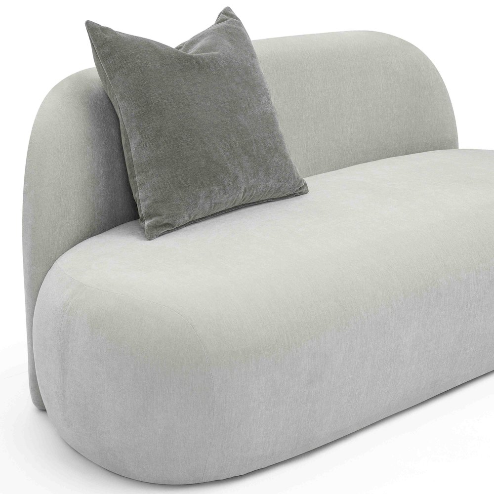 Carraway Grey Upcycled Chenille Loveseat. Picture 5