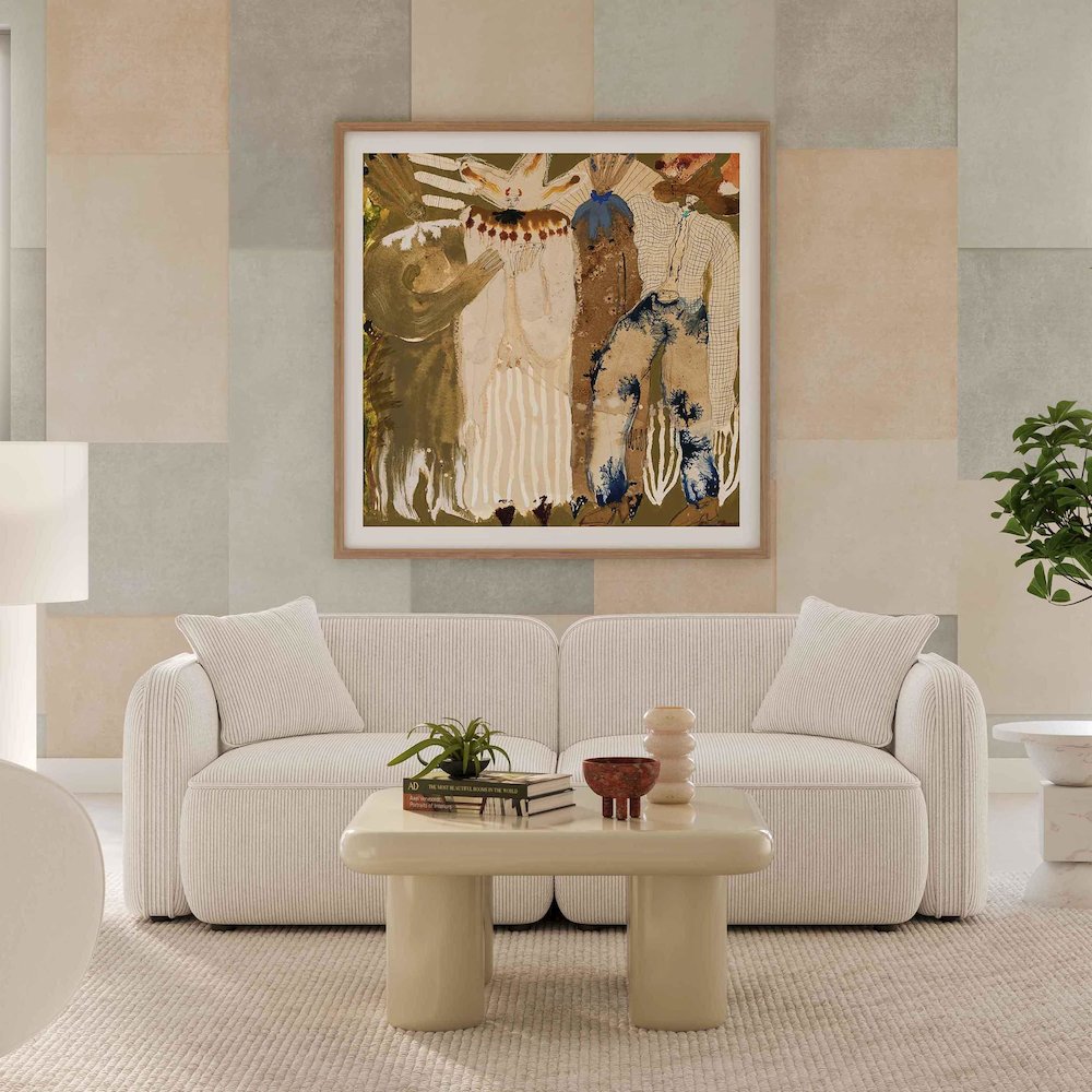 Travie White Sand Performance Corduroy Velvet Modular Loveseat. Picture 2