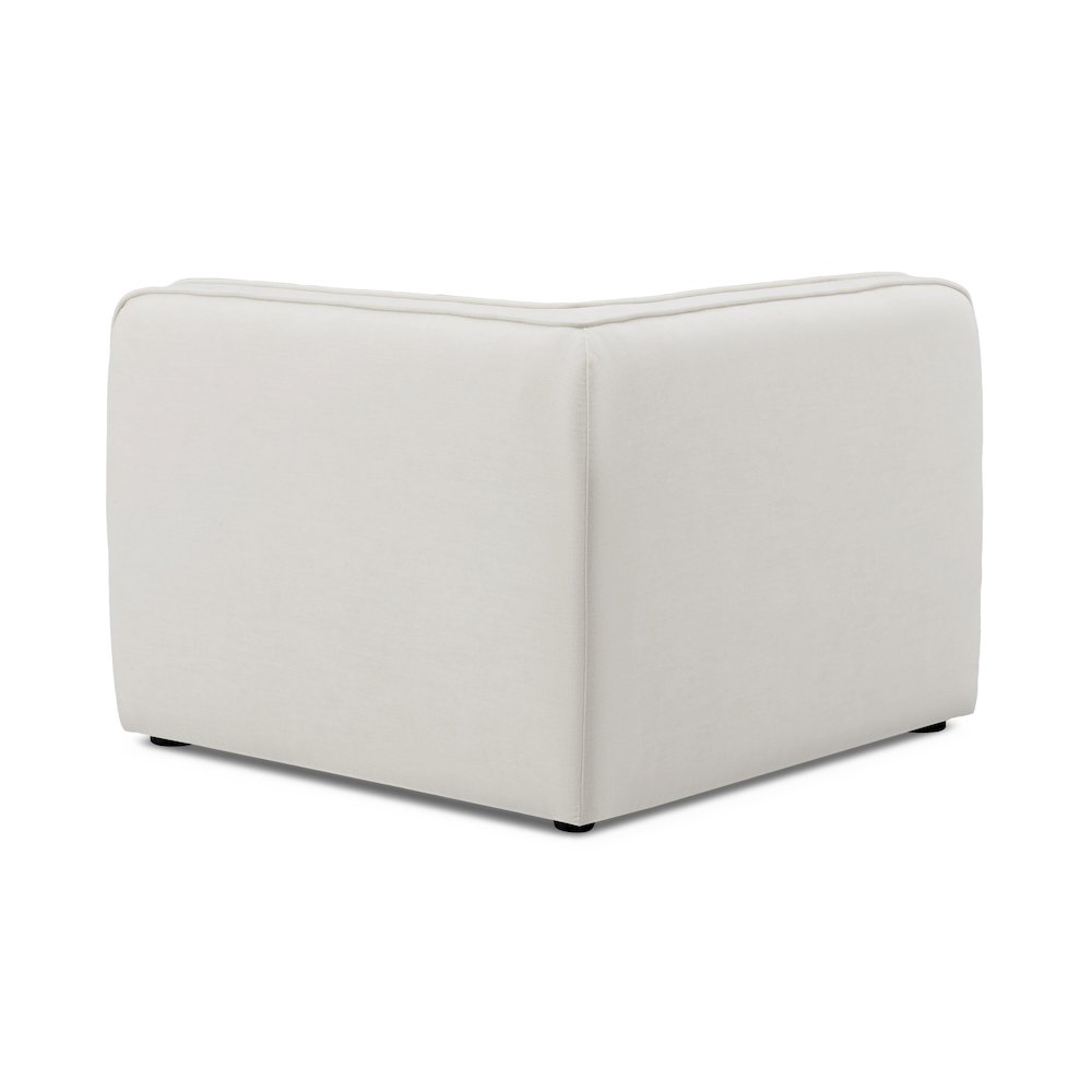 Travie Sand Upcycled Linen Corner Chair. Picture 3