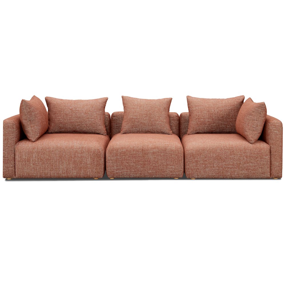 Hangover Sedona Red Textured Fabric Sofa. Picture 2