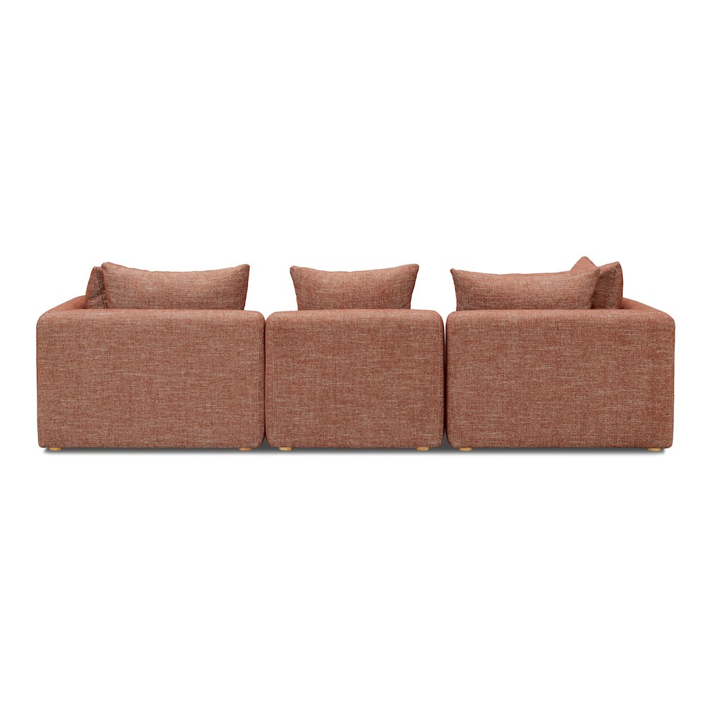 Hangover Sedona Red Textured Fabric Sofa. Picture 3