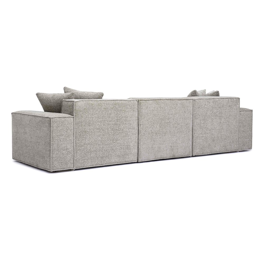 Mindy Taupe Chenille Basketweave Modular Sofa. Picture 4