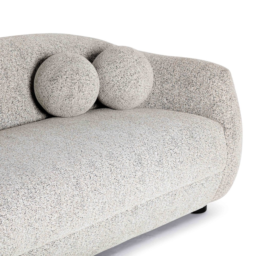 Judy Black and White Woven Fabric Sofa. Picture 5