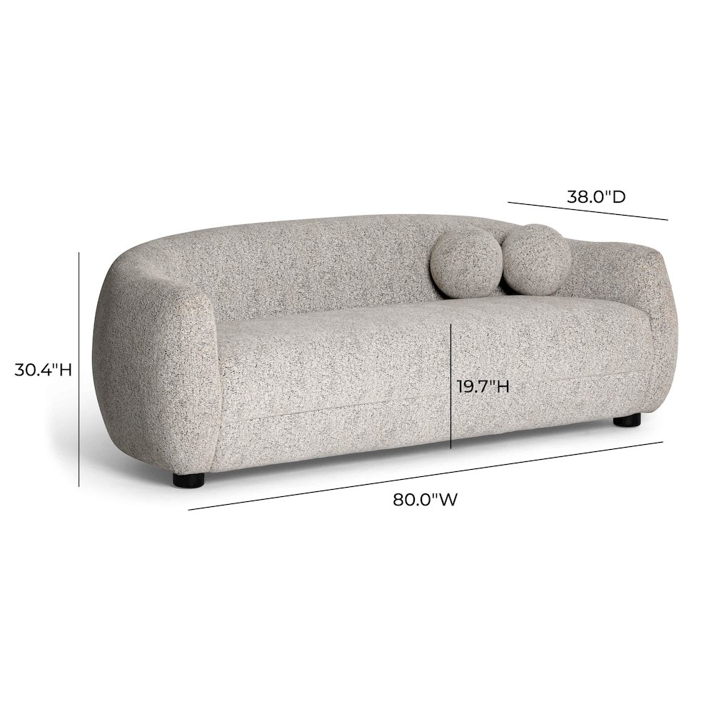 Judy Black and White Woven Fabric Sofa. Picture 6