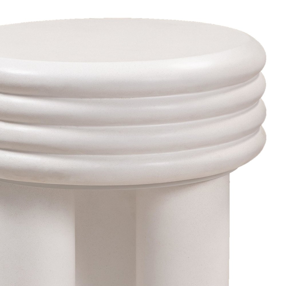Delta Ivory Concrete Side Table. Picture 3