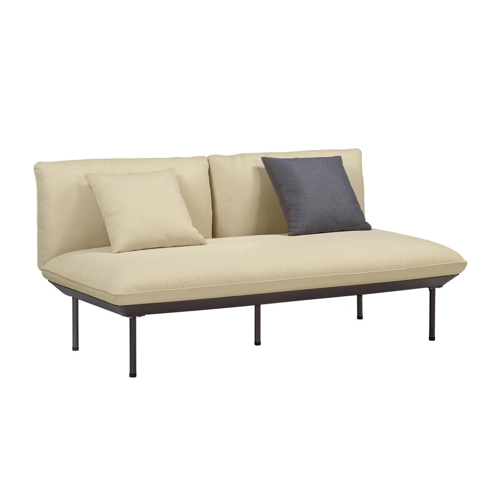 Katti Beige Outdoor Loveseat. Picture 1