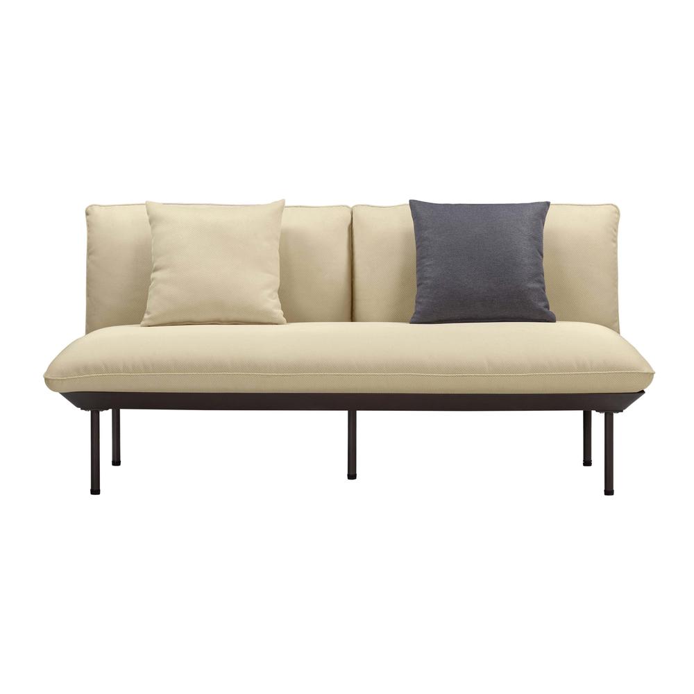 Katti Beige Outdoor Loveseat. Picture 2