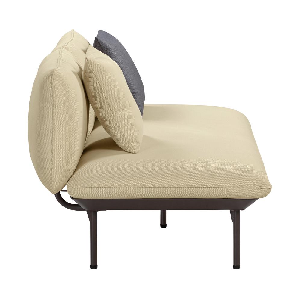 Katti Beige Outdoor Loveseat. Picture 3