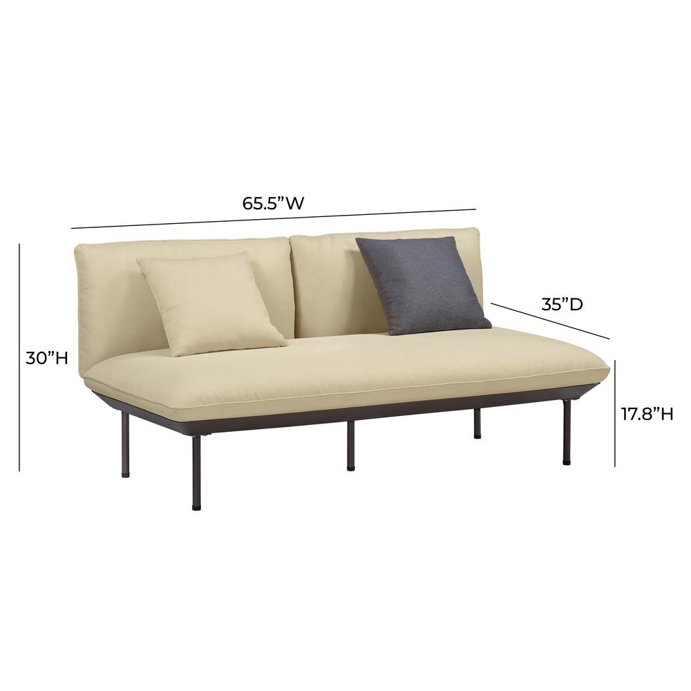 Katti Beige Outdoor Loveseat. Picture 4