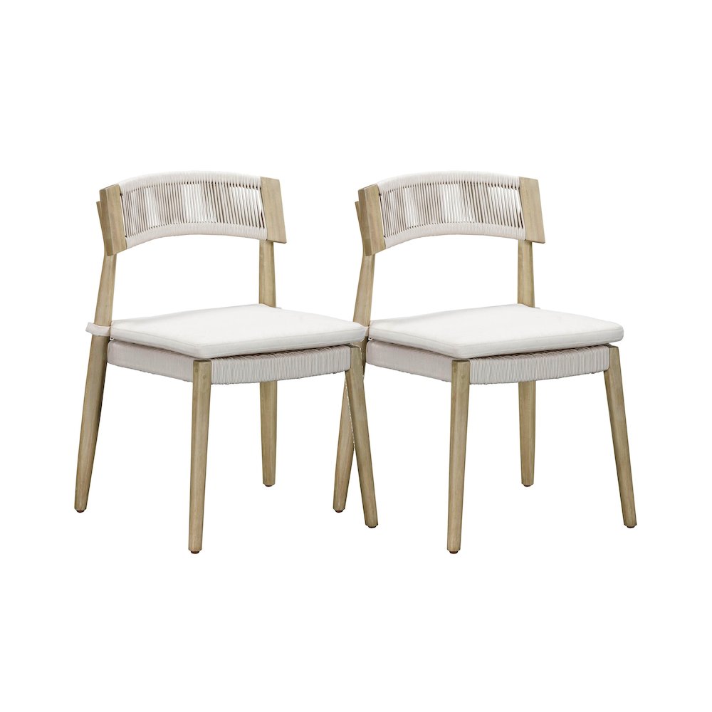 Gata Cream Outdoor Dining Chair - Set of 2. Picture 1