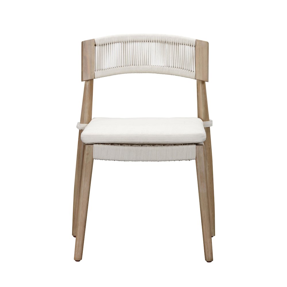 Gata Cream Outdoor Dining Chair - Set of 2. Picture 3