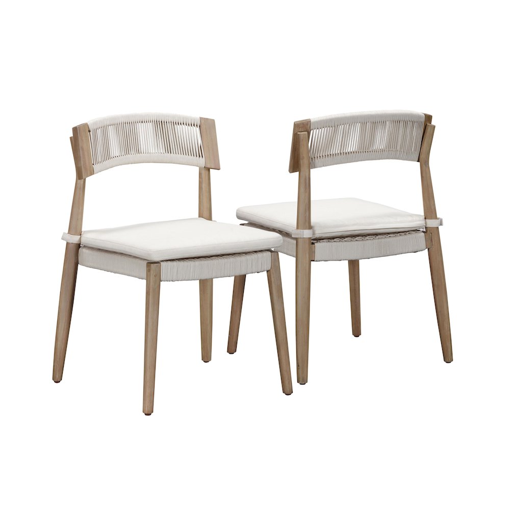 Gata Cream Outdoor Dining Chair - Set of 2. Picture 8