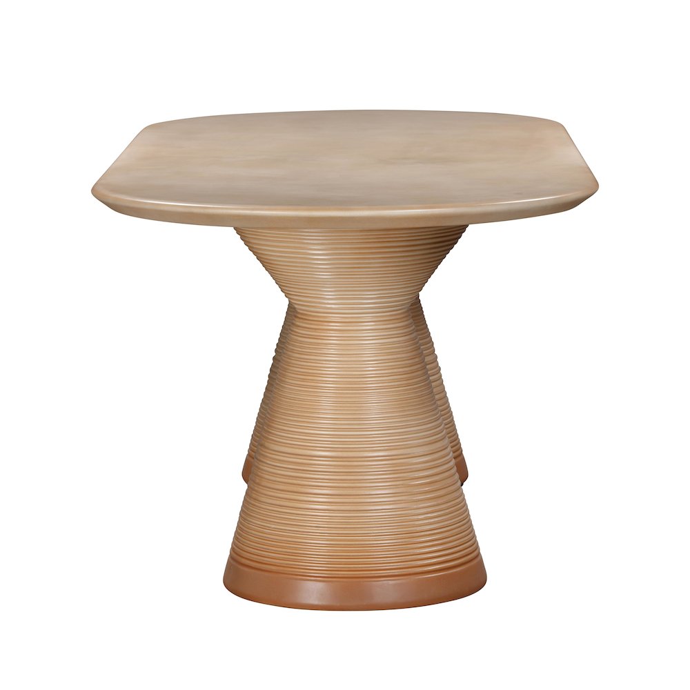 Fassa Terracotta Oval Indoor / Outdoor Dining Table. Picture 4
