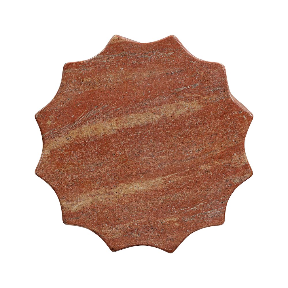 Turin Faux Red Sandstone Indoor / Outdoor Concrete Stool. Picture 5