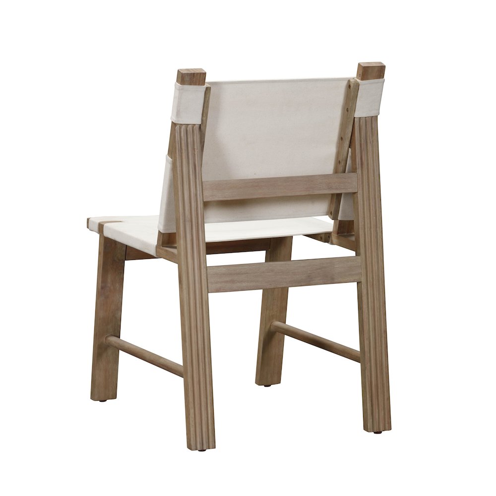 Cassie Cream Outdoor Dining Chair - Set of 2. Picture 5